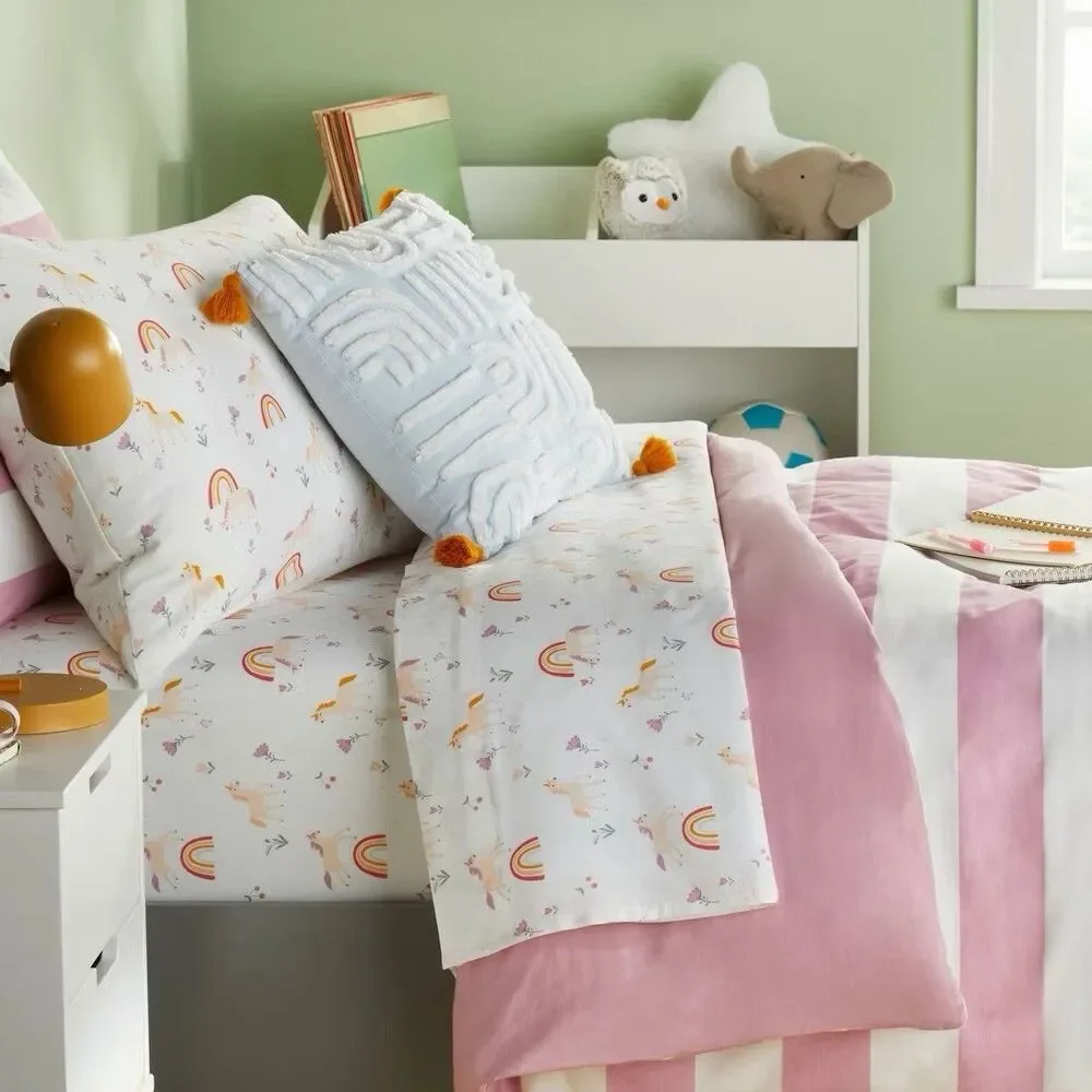 Pillowfort Full Unicorn Kids Sheet Set Cotton OEKO-TEX Bedding